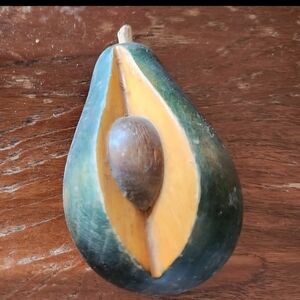 Wood Avocado With The Pit